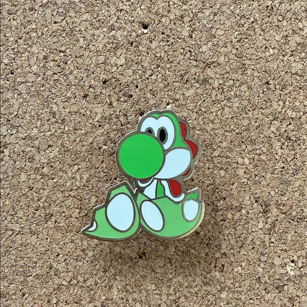 Cute Yoshi egg enamel pin